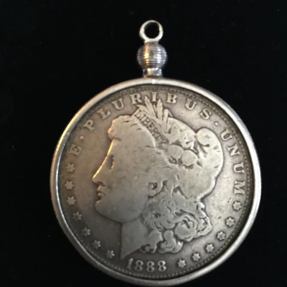 1888 Morgan Silver Dollar pendant